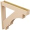Ekena Millwork 8-in W x 48-in D x 48-in H Balboa Block Rough Cedar Woodgrain TimberThane Outlooker, Primed Tan OUTUR080X48X48BOA44RCPR - alternate 4